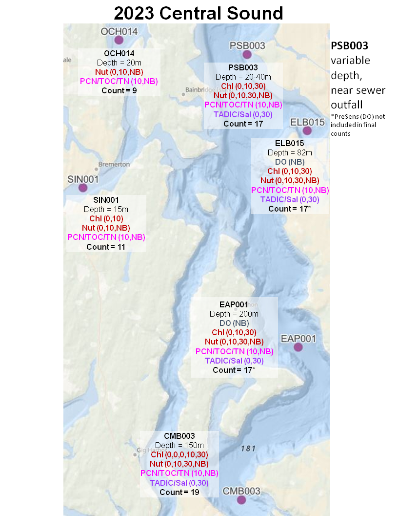 Puget Sound Water Quality Sampling Maps