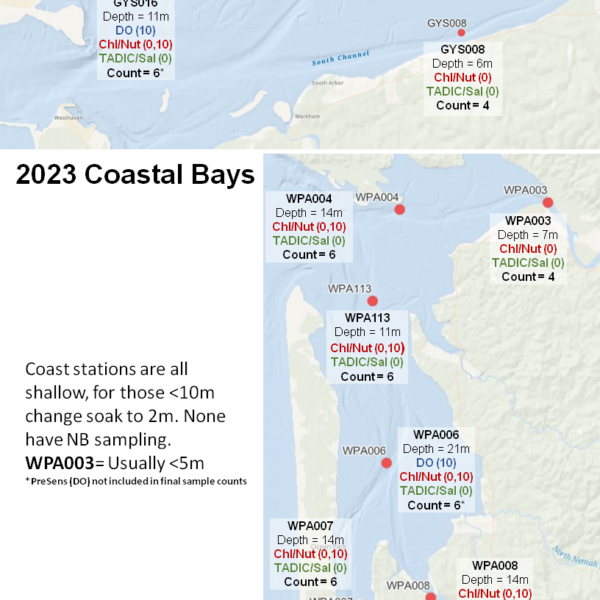 Washington Coastal Bays Sampling Stations | Natalie Coleman, Marine Biologist