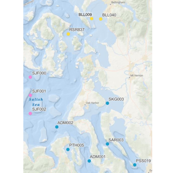 San Juan Islands Sampling Stations | Natalie Coleman, Marine Biologist